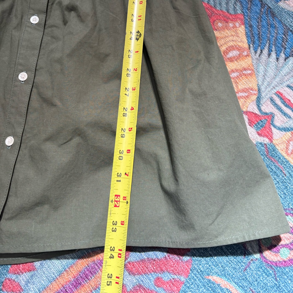 NWT Never a Wallflower Ruffled Collar Button-Front Dress in Olive Green M - Picture 3 of 5